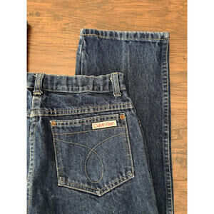 Vintage late 80s Calvin Klein women’s jeans, USA, 100% cotton omega pocket